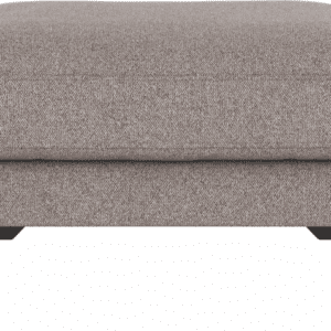 Puf/fodskammel til sofa Rowico Corwin grå-beige Brenda stof med sortlakerede metalben H45ÃB84ÃD64 cm